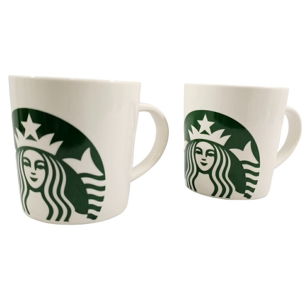 Starbucks Original Mermaid Siren 14 Oz Ceramic Coffee Tea Cups Mugs – Set of 2